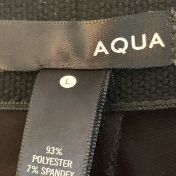 NEW AQUA Black Velvet Stretchy Tiered Mini Skirt Large - Picture 3 of 7